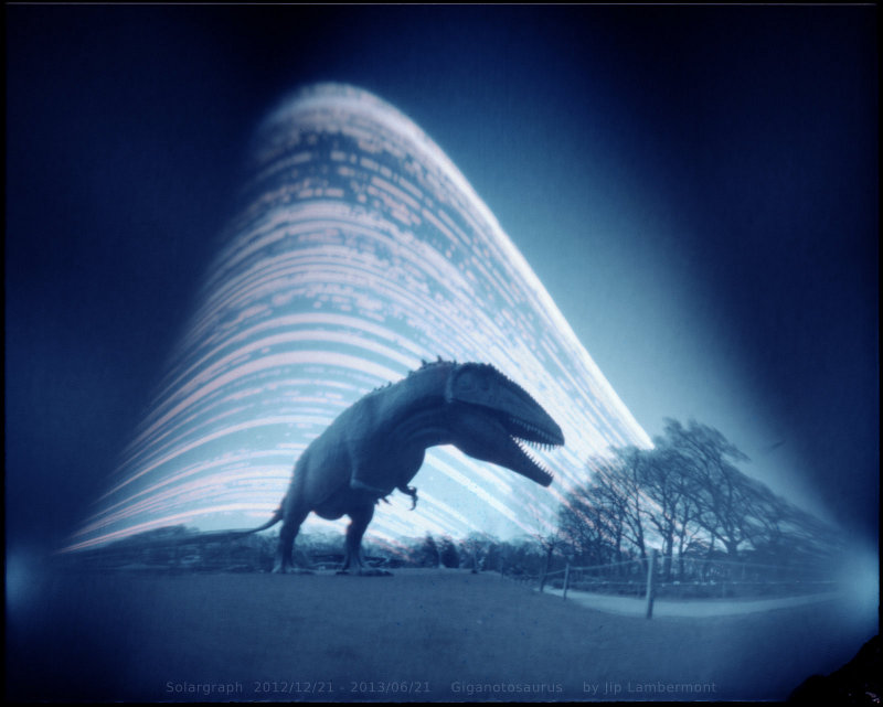 Solargraph 2012/12/21 - 2013/06/21, Giganatosaurus, door Jip Lambermont